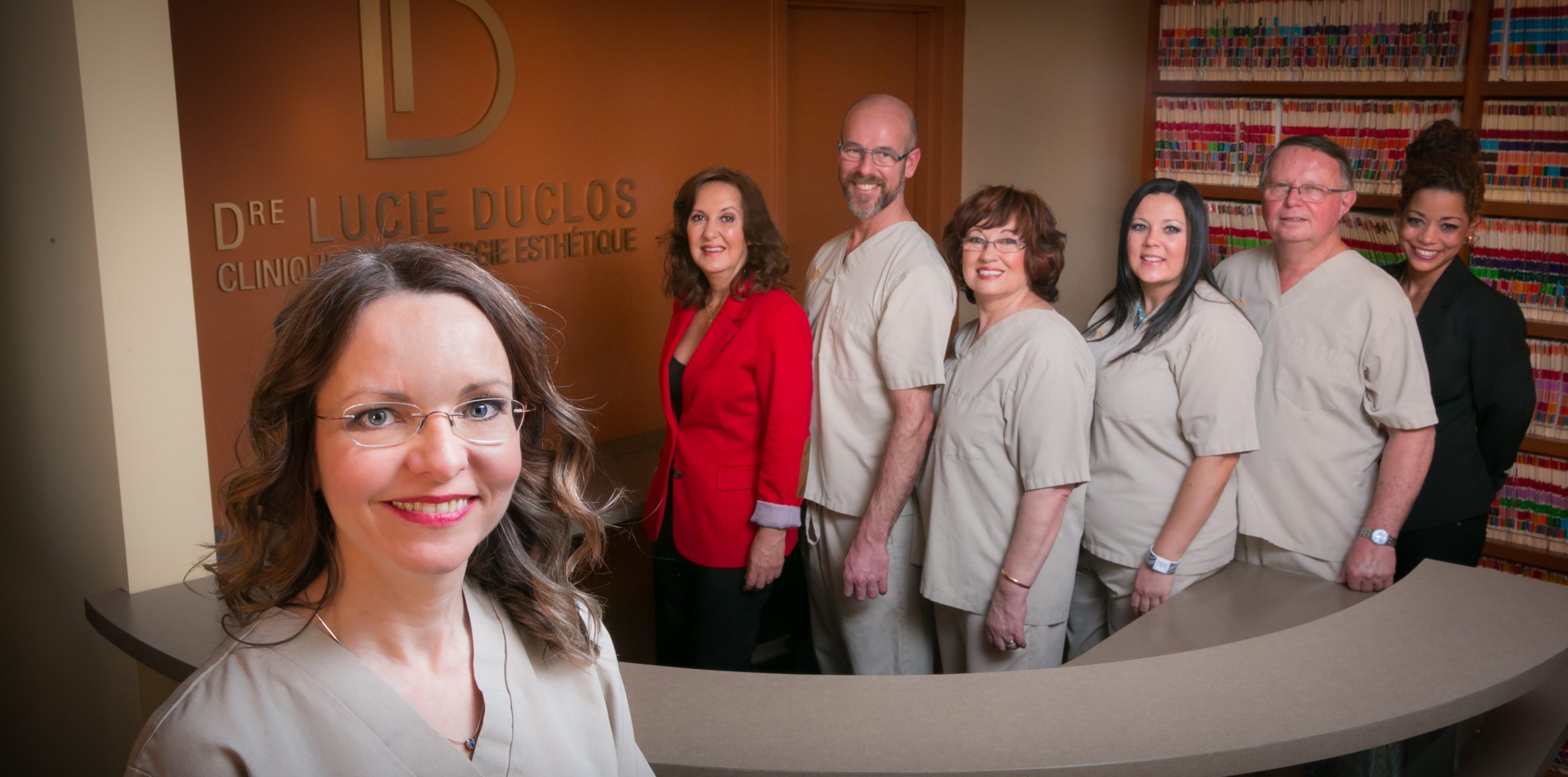 photo de dre Duclos avec son personnel