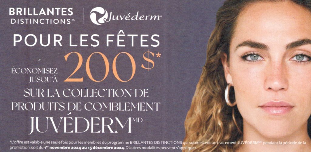 Promotion Brillantes Distinctions Juvéderm