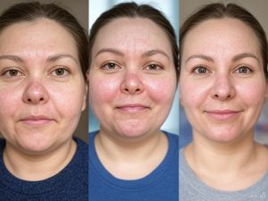 Fictional person depicting ozempic face